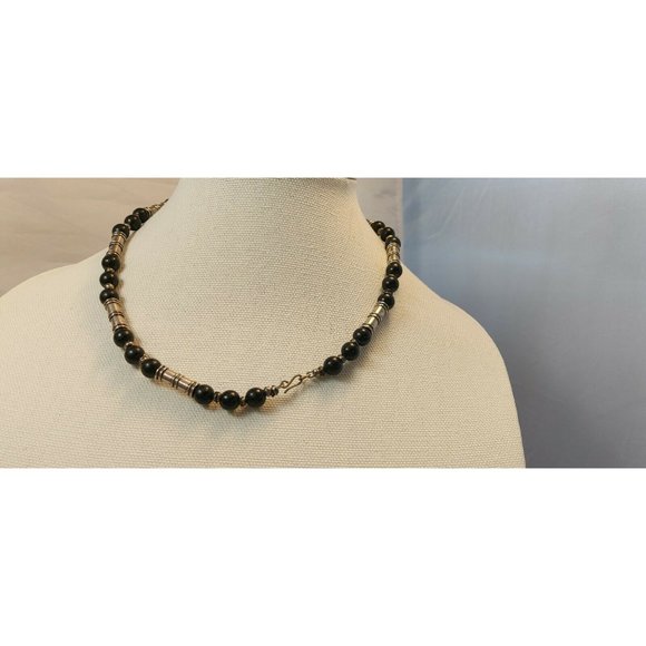 New 17" Choker Necklace Silvertone and color beads choose your color - Picture 9 of 10